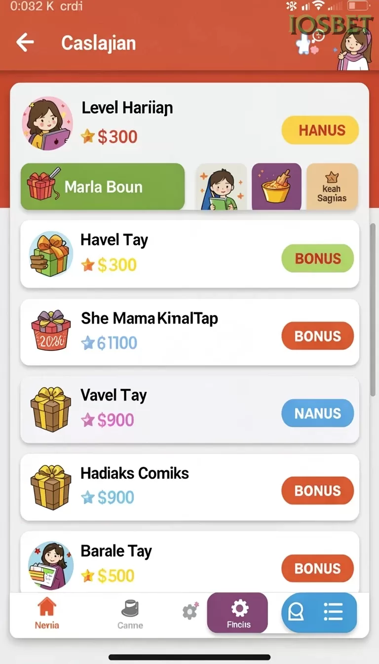 Cuplikan layar 171SLOT — menu navigasi